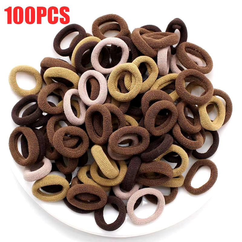 100/300/500 Pcs Girls Colorful Elastic Hair Bands Ponytail Hold Hair Tie Rubber Bands Scrunchie Hair Accessories Bands for Girls