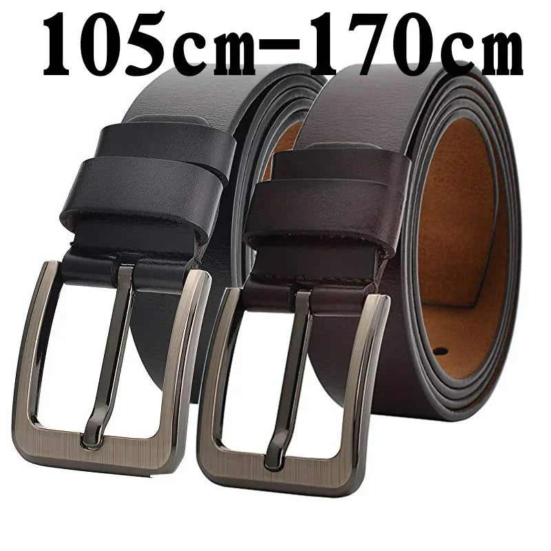 Real Genuine Leather Belt for Men plus Size 170 160 150 140 130Cm Men High Quality Belts Men Cowskin Fashion Strap Male Jeans