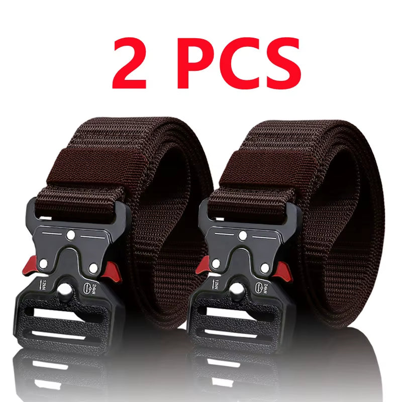 2Pcs Versatile Men'S Tactical Belts - Durable, Adjustable Design