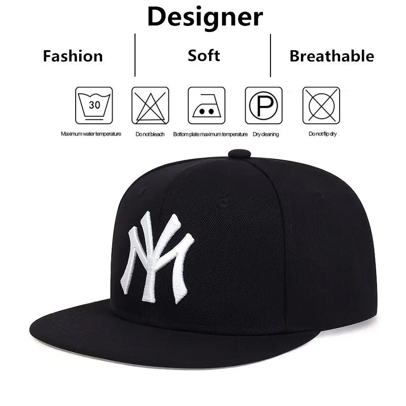 Unisex Letter Embroidery Hip-Hop Hats Outdoor Adjustable Casual Baseball Caps Sunscreen Hat
