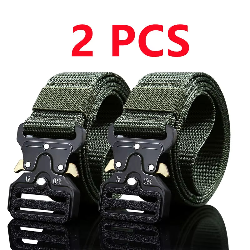 2Pcs Versatile Men'S Tactical Belts - Durable, Adjustable Design