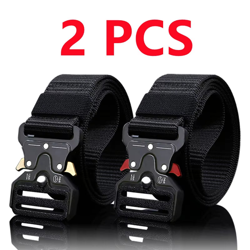 2Pcs Versatile Men'S Tactical Belts - Durable, Adjustable Design