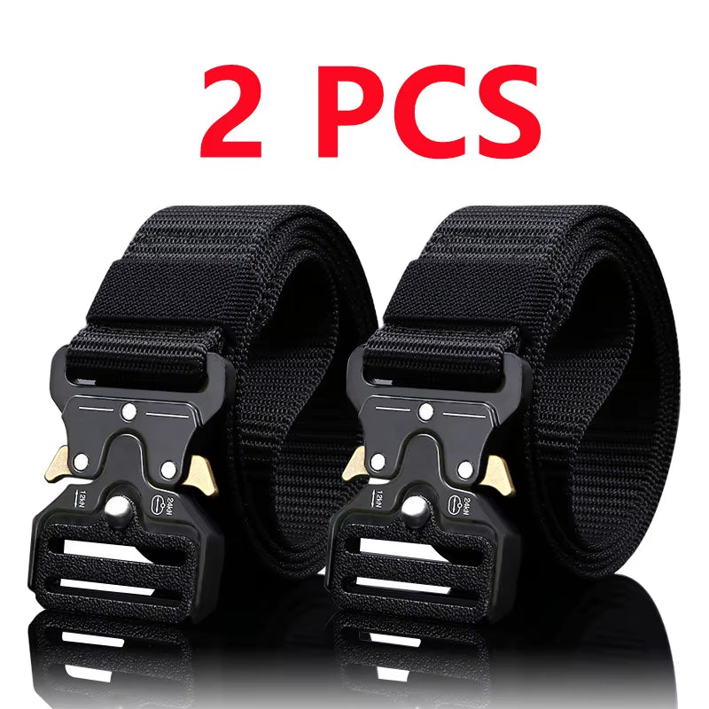 2Pcs Versatile Men'S Tactical Belts - Durable, Adjustable Design