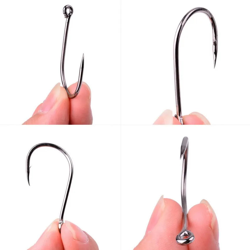 50Pcs / 20Pcs / Box Circle Carp Eyed Fishing Hook Size 2-22# Ring Eye Japan Fishhooks Fishing Hooks Single Jig Fish Hook Tackle