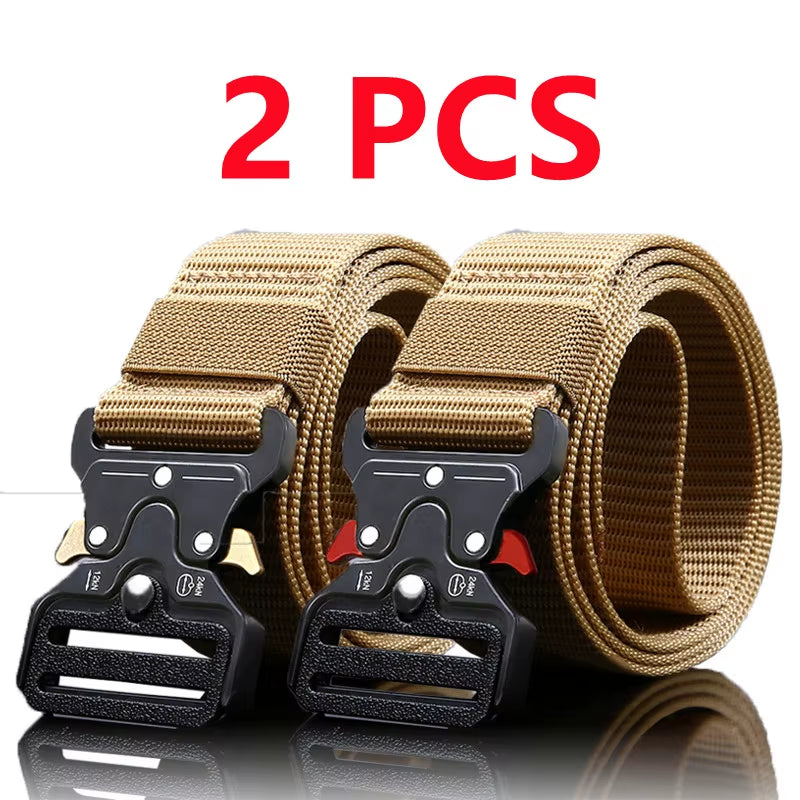 2Pcs Versatile Men'S Tactical Belts - Durable, Adjustable Design