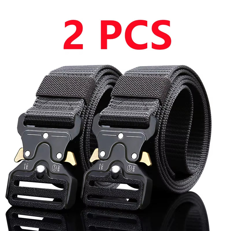 2Pcs Versatile Men'S Tactical Belts - Durable, Adjustable Design