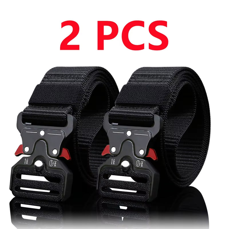 2Pcs Versatile Men'S Tactical Belts - Durable, Adjustable Design