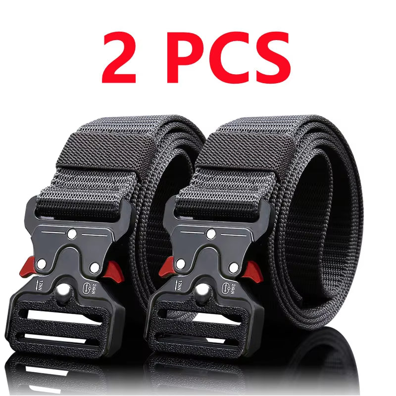 2Pcs Versatile Men'S Tactical Belts - Durable, Adjustable Design